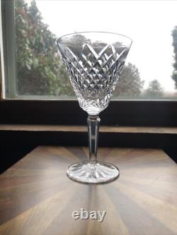 WATERFORD CRYSTAL ALANA CLARET WATER WINE GLASSES SET of SIX Acid Etched 7 EUC