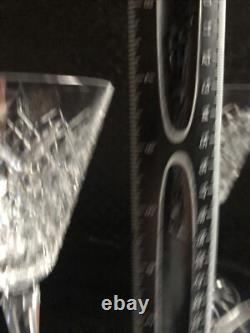 WATERFORD CRYSTAL ALANA CLARET WATER WINE GLASSES SET of SIX Acid Etched 7 EUC