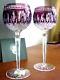WATERFORD CRYSTAL CLARENDON AMETHYST Hock Wine Glasses (Pair) NEW / BOX