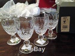 Waterford Crystal Colleen White Wine Glasses Set Of 4 4 1/2 New