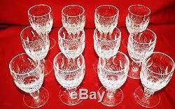 WATERFORD CRYSTAL COLLEEN WHITE WINE GOBLETS 4 1/2 Set of 12