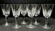 WATERFORD CRYSTAL Lismore 5-7/8 Claret Wine Glasses IRELAND 6pc Set Stamped