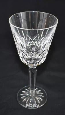 WATERFORD CRYSTAL Lismore 5-7/8 Claret Wine Glasses IRELAND 6pc Set Stamped