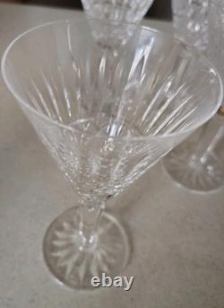 WATERFORD CRYSTAL MAEVE CLARET WINE GLASSES (4) 6 1/2H ORIGINAL IRELAND 6oz