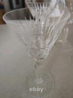 WATERFORD CRYSTAL MAEVE CLARET WINE GLASSES (4) 6 1/2H ORIGINAL IRELAND 6oz