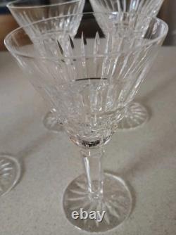 WATERFORD CRYSTAL MAEVE CLARET WINE GLASSES (4) 6 1/2H ORIGINAL IRELAND 6oz