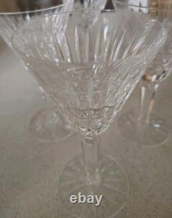 WATERFORD CRYSTAL MAEVE CLARET WINE GLASSES (4) 6 1/2H ORIGINAL IRELAND 6oz