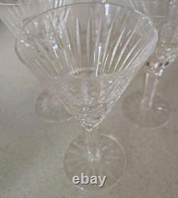 WATERFORD CRYSTAL MAEVE CLARET WINE GLASSES (4) 6 1/2H ORIGINAL IRELAND 6oz