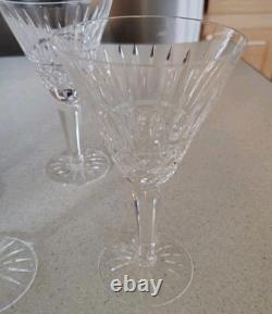WATERFORD CRYSTAL MAEVE CLARET WINE GLASSES (4) 6 1/2H ORIGINAL IRELAND 6oz
