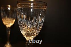 WATERFORD CRYSTAL MARQUIS Hanover Gold Wine Stems Lot of 4