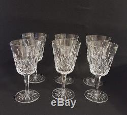WATERFORD CRYSTAL Qty. 6 Lismore White Wine Glasses