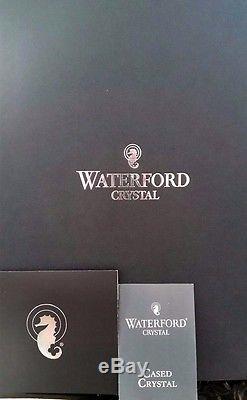 WATERFORD Clarendon NEW IN BOX Emerald Green Crystal Hock Wine Glasses Set of 2