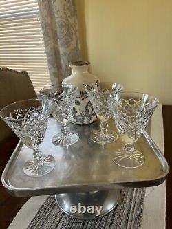 WATERFORD Crystal ADARE Set Of 8 WINE WATER GLASSES over 5 inches tall Beautiful