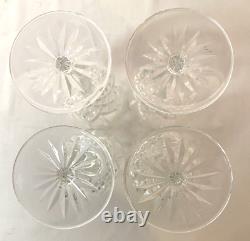 WATERFORD Crystal Araglin Water Red Wine Glasses Goblets 7 7/8 Tall Set of 4