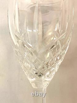 WATERFORD Crystal Araglin Water Red Wine Glasses Goblets 7 7/8 Tall Set of 4