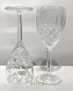 WATERFORD Crystal Araglin Water Red Wine Glasses Goblets 7 7/8 Tall Set of 4