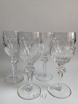 WATERFORD Crystal CURRAGHMORE Claret Set of 4 Wine Glasses 7 1/4T Stamped