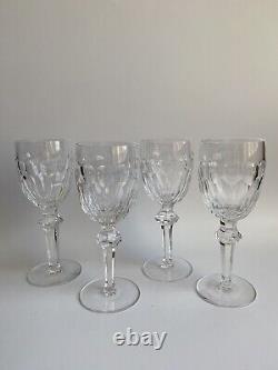 WATERFORD Crystal CURRAGHMORE Claret Set of 4 Wine Glasses 7 1/4T Stamped