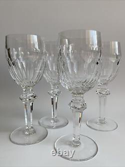 WATERFORD Crystal CURRAGHMORE Claret Set of 4 Wine Glasses 7 1/4T Stamped