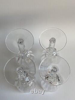 WATERFORD Crystal CURRAGHMORE Claret Set of 4 Wine Glasses 7 1/4T Stamped