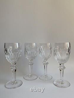 WATERFORD Crystal CURRAGHMORE Claret Set of 4 Wine Glasses 7 1/4T Stamped