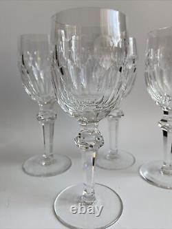 WATERFORD Crystal CURRAGHMORE Claret Set of 4 Wine Glasses 7 1/4T Stamped