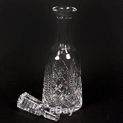 WATERFORD Crystal Clare Cut Crystal Wine Decanter with 8 Sided Stopper