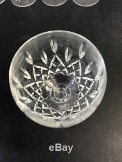 WATERFORD Crystal Ireland LISMORE Pattern 8- WINE HOCK GLASSES Goblets 7 5/8