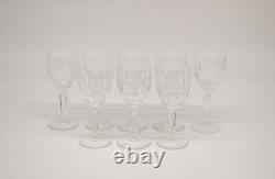 WATERFORD Crystal KILDARE Set Of 8 CLARET WINE GLASSES 6 1/2 Tall