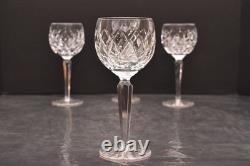 WATERFORD Crystal Kinsale WINE HOCKS SET OF 4 Goblets Glasses Stemware