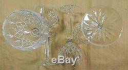 WATERFORD Crystal Lismore Hock Wine Glasses 7 3/8 Tall (4 glasses)