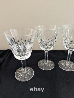 WATERFORD Crystal Lismore Wine Claret Glasses Goblets 5 7/8 x 3 Set of 4
