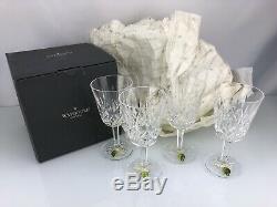 WATERFORD IRELAND CRYSTAL LISMORE GOBLETS 10 oz. WATER WINE JUICE GLASSES NEW