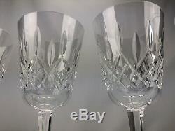 WATERFORD IRELAND CRYSTAL LISMORE GOBLETS 10 oz. WATER WINE JUICE GLASSES NEW