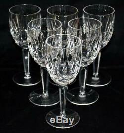 WATERFORD Irish Crystal 6 x Claret Wine Glasses KILDARE IOB Unused