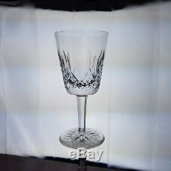 WATERFORD Lismore (6) 7 Water Goblets Wine Glasses & 7 32 oz Pitcher Crystal