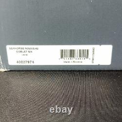 WATERFORD SEAHORSE NOUVEAU WINE GLASSES, 8 1/2, Cut Lead Crystal, 4PCS In Box