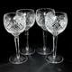 WATERFORD SULLIVAN WINE HOCKS, Cut Lead Crystal, 7 1/2, 8 Oz, IRELAND, 4PCS