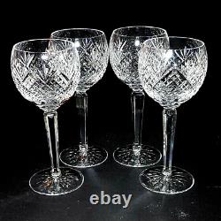 WATERFORD SULLIVAN WINE HOCKS, Cut Lead Crystal, 7 1/2, 8 Oz, IRELAND, 4PCS