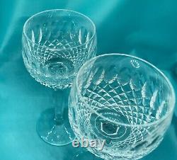 WATERFORD Sparking Crystal COLLEEN 7 1/2 HOCK Wine Glasses Set of 2