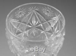 WEBB CORBETT Crystal Art Deco / Russian Cut Style Claret Wine Glasses Set 6