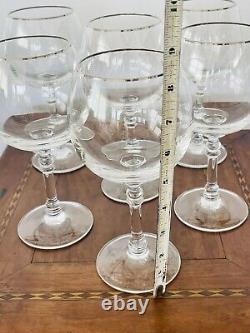 WINE GLASSES GOBLETS RALPH LAUREN Rare BEDFORD PLATINUM LOT OF SIX (6)