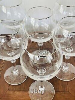 WINE GLASSES GOBLETS RALPH LAUREN Rare BEDFORD PLATINUM LOT OF SIX (6)