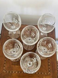 WINE GLASSES GOBLETS RALPH LAUREN Rare BEDFORD PLATINUM LOT OF SIX (6)