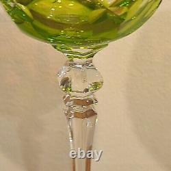 WMF Cristal Cabinet Set of 8 Multi Color Crystal Wine Glass Handcut