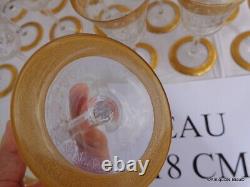 Water glass 7inch in crystal Saint Louis Thistle gold in perfect condition