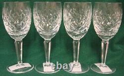 Waterford ACOCA Claret Wine Glasses SET OF FOUR Plain Base MINT IN BOX