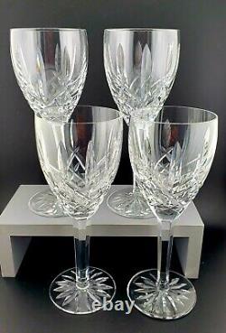 Waterford Araglin Crystal Set Of 4 Wine Glasses Goblets 7 7/8