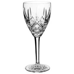 Waterford Araglin crystal wine glasses, 6 crystal glasses made in Ireland