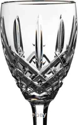 Waterford Araglin crystal wine glasses, 6 crystal glasses made in Ireland